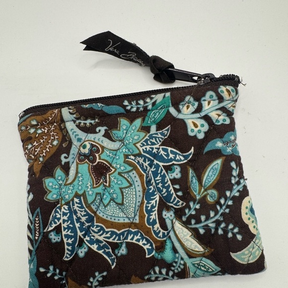 Vera Bradley Brown and Blue Paisley Coin Purse - Picture 1 of 3